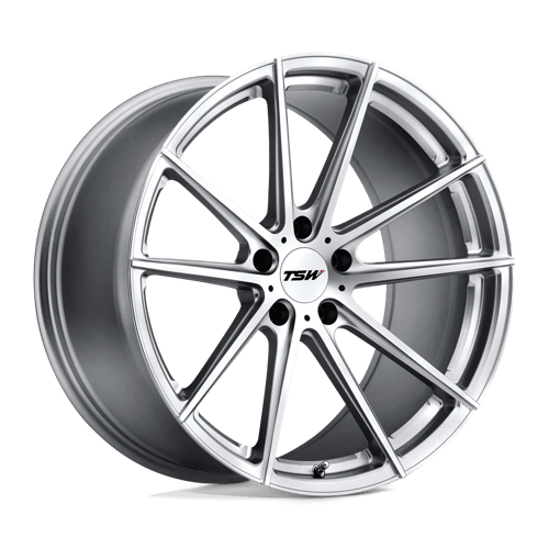 TSW BATHURST SILVER W/ MIRROR CUT FACE 20X10 5X112 ET +25 CB 72.1