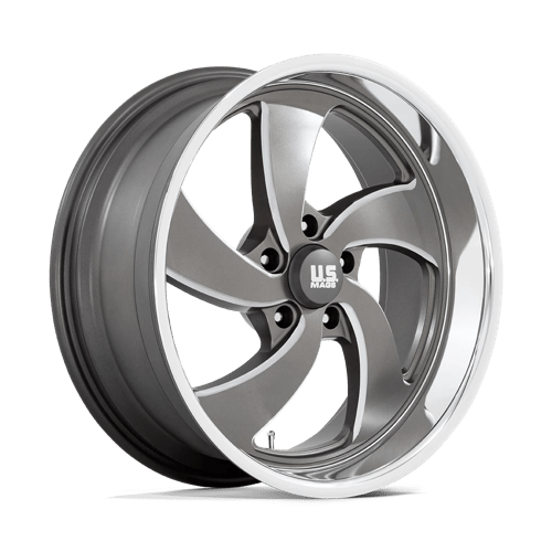 US Mag 1PC U133 DESPERADO ANTHRACITE MILLED W/ DIAMOND CUT LIP 20X9.5 5X5.0 ET +1 CB 78.1