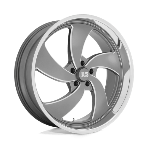 US Mag 1PC U133 DESPERADO ANTHRACITE MILLED W/ DIAMOND CUT LIP 24X9 5X4.75 ET +1 CB 72.56