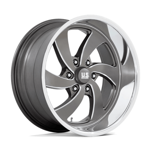 US Mag 1PC U133 DESPERADO ANTHRACITE MILLED W/ DIAMOND CUT LIP 20X8 6X5.5 ET +1 CB 90.7
