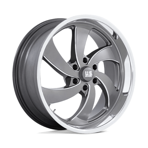 US Mag 1PC U133 DESPERADO ANTHRACITE MILLED W/ DIAMOND CUT LIP 22X9 6X5.5 ET +25 CB 78.1
