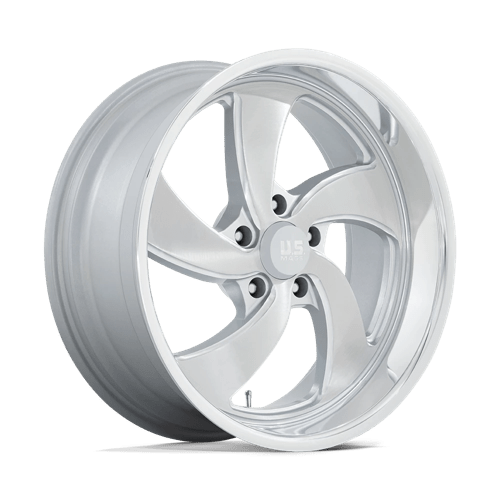US Mag 1PC U134 DESPERADO SILVER BRUSHED FACE MILLED DIAMOND CUT LIP 20X9.5 5X5.0 ET +1 CB 78.1