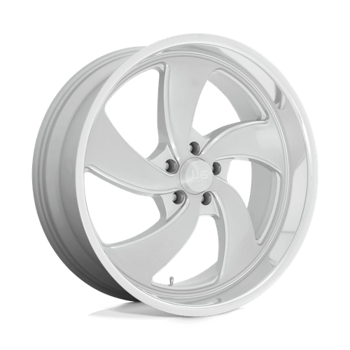 US Mag 1PC U134 DESPERADO SILVER BRUSHED FACE MILLED DIAMOND CUT LIP 22X8.5 5X5.0 ET +1 CB 78.1