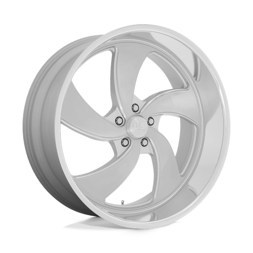 US Mag 1PC U134 DESPERADO SILVER BRUSHED FACE MILLED DIAMOND CUT LIP 24X10 5X4.75 ET +5 CB 72.56