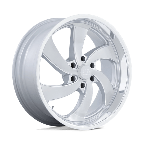 US Mag 1PC U134 DESPERADO SILVER BRUSHED FACE MILLED DIAMOND CUT LIP 22X10 6X5.5 ET +25 CB 78.1