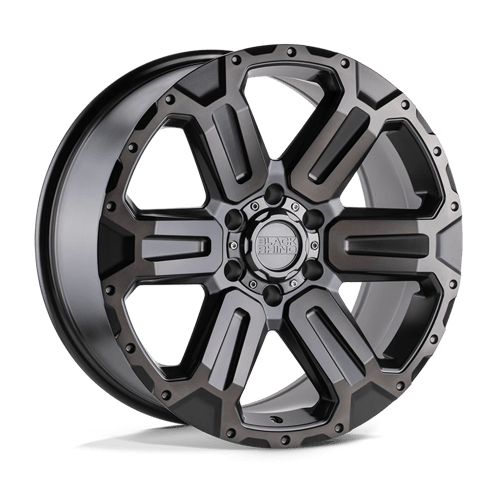 Black Rhino Hard Alloys WANAKA MATTE GUNMETAL W/ BRUSHED FACE & GUNMETAL TINT 18X9 6X5.5 ET +12 CB 112.1
