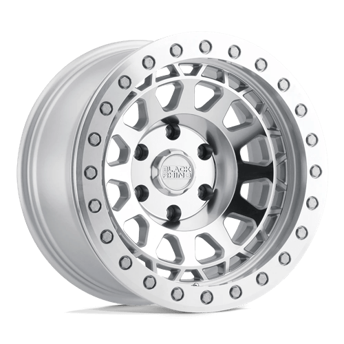 Black Rhino Hard Alloys PRIMM SILVER W/ MIRROR FACE & MACHINED RING 17X9 8X170 ET +0 CB 125.1